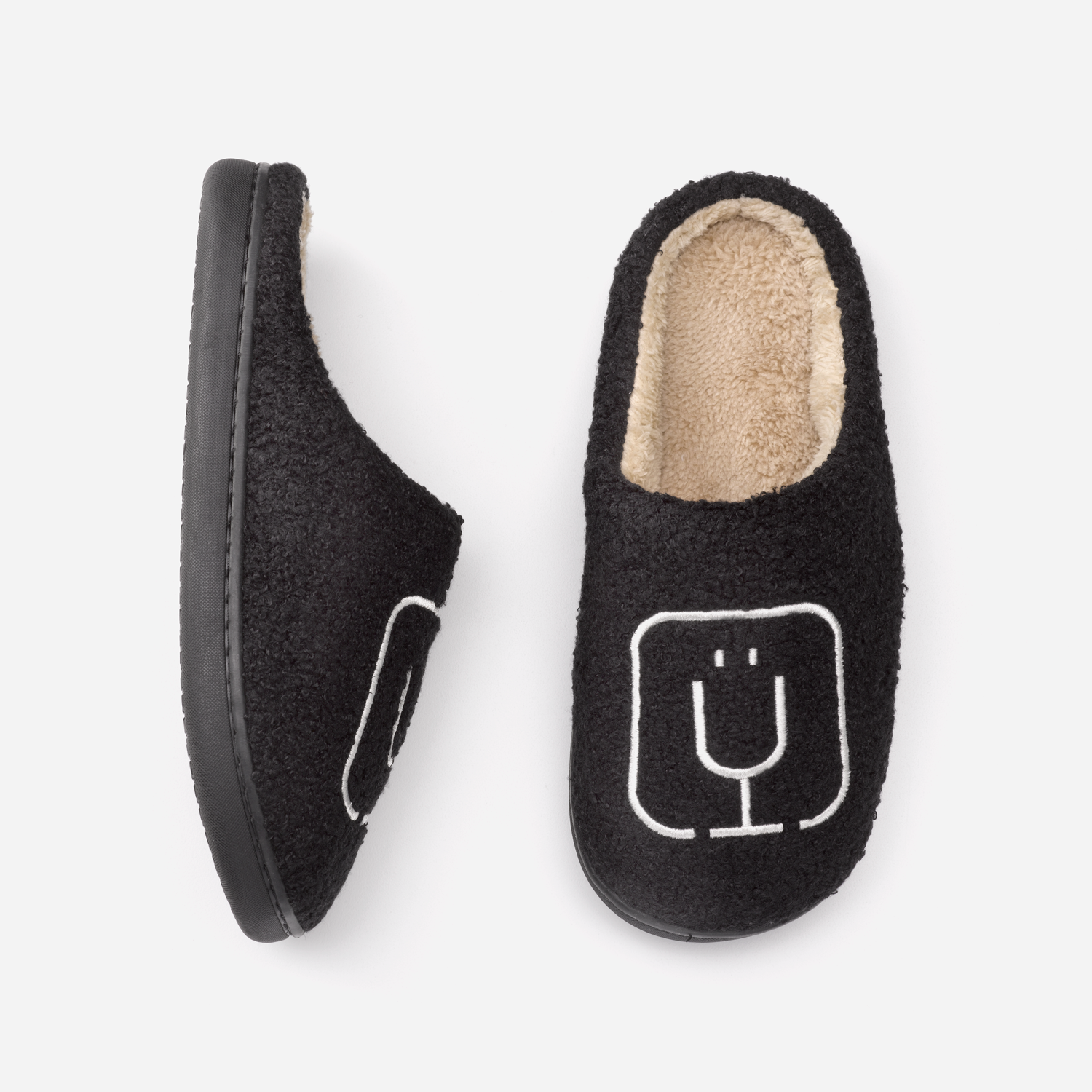 brumate-fuzzy-slippers-black-y1 apparel-slippers-above.png